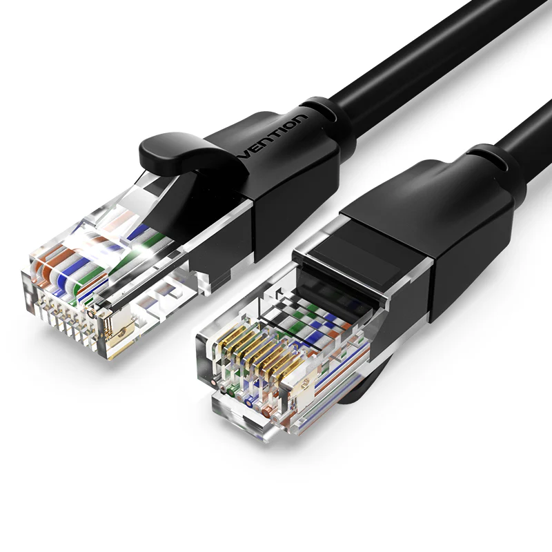 Vention Cat.6 UTP Patch Cable Black for High-Speed Network Connection RJ45 Ethernet Cable