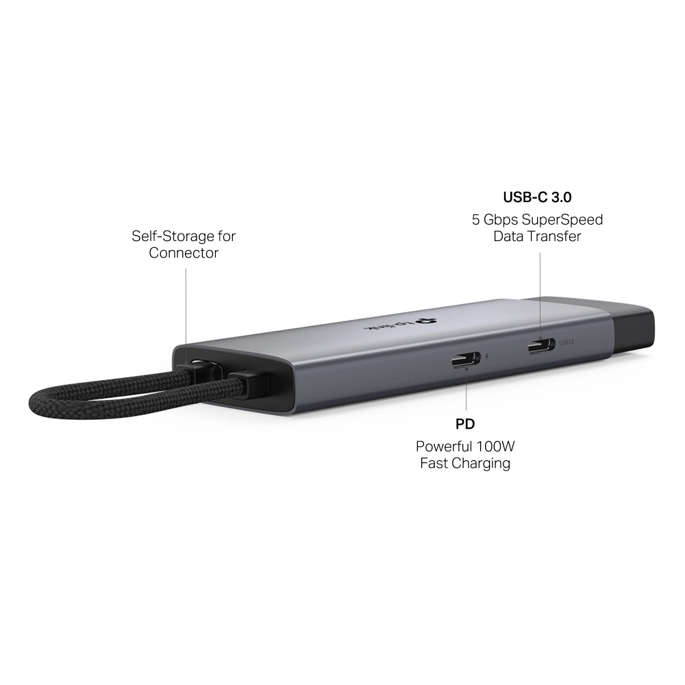 60Hz Ethernet PD USB 3.0 Ports Adapter UH5020C USB Type-C 5 in 1 Hub