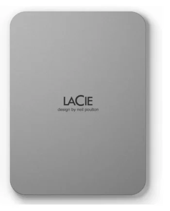 LaCie Moon Silver 1TB Mobile Drive V2 USB-C with rescue 2.5 External Hard Drive Portable HDD