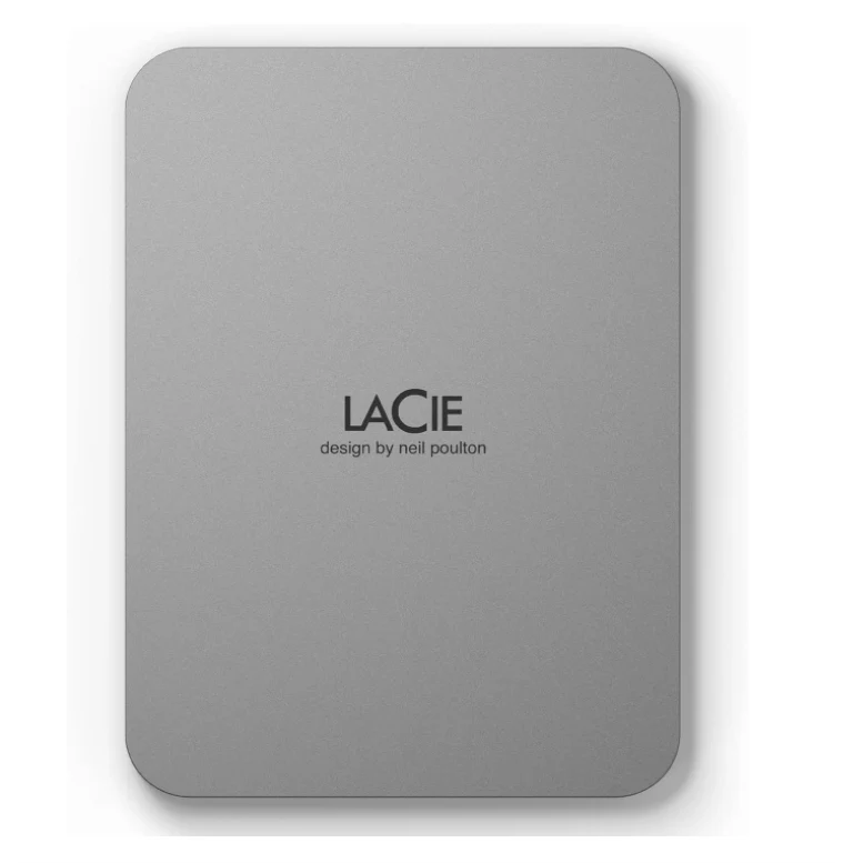LaCie Moon Silver 1TB Mobile Drive V2 USB-C with rescue 2.5 External Hard Drive Portable HDD