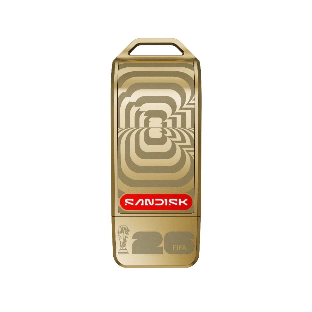 SanDisk USB-C Flash Drive 300MB/s FIFA World Cup 2026 Gold Edition for Mobile & Computers 128GB