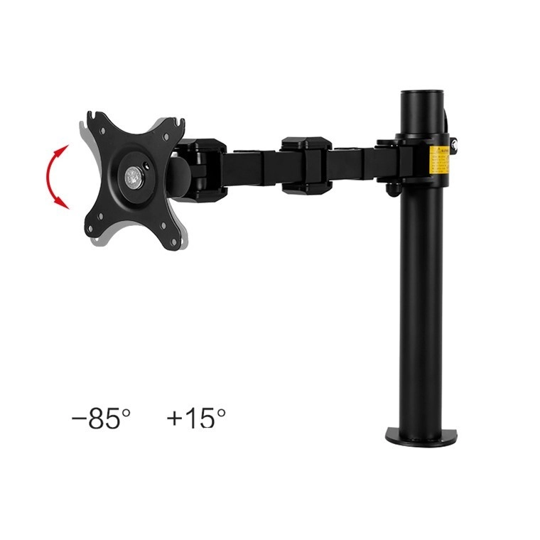 Loctek DLB111 10"-30" Single Monitor Ergonomic Swivel Arm VESA Mount for Desktop Mount